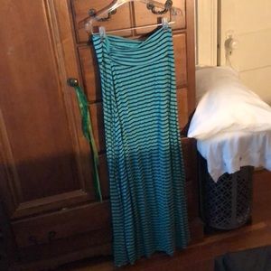 Striped maxi skirt